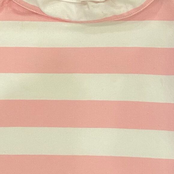 Miley & Kate Tank Top Pink White Striped Ruffle Neck Shirt Infant Size 12M - Picture 8 of 11